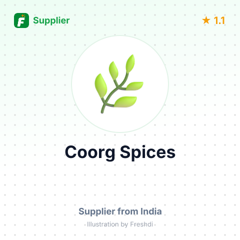 Coorg Spices  – summary card, no photo uploaded yet
