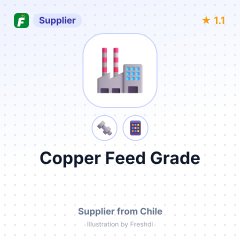 Copper Feed Grade – summary card, no photo uploaded yet