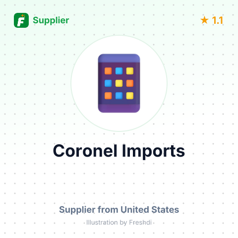 Coronel Imports  – summary card, no photo uploaded yet