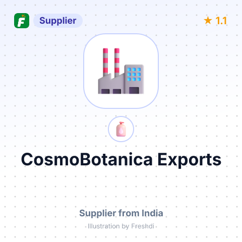 CosmoBotanica Exports – summary card, no photo uploaded yet