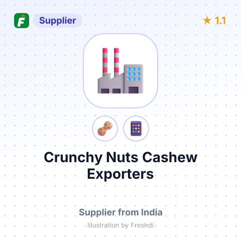 Crunchy Nuts Cashew Exporters  – summary card, no photo uploaded yet