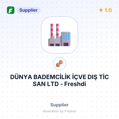 DÜNYA BADEMCİLİK İÇVE DIŞ TİC SAN LTD – summary card, no photo uploaded yet