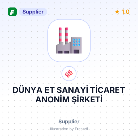 DÜNYA ET SANAYİ TİCARET ANONİM ŞİRKETİ – summary card, no photo uploaded yet