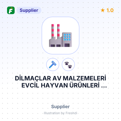 DİLMAÇLAR AV MALZEMELERİ EVCİL HAYVAN ÜRÜNLERİ AKVARYUM İMALATI İHRACAT İTHALAT SANAYİ VE TİCARET LİMİTED ŞİRKETİ – summary card, no photo uploaded yet