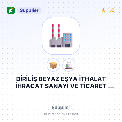 DİRİLİŞ BEYAZ EŞYA İTHALAT İHRACAT SANAYİ VE TİCARET LİMİTED ŞİRKETİ – summary card, no photo uploaded yet