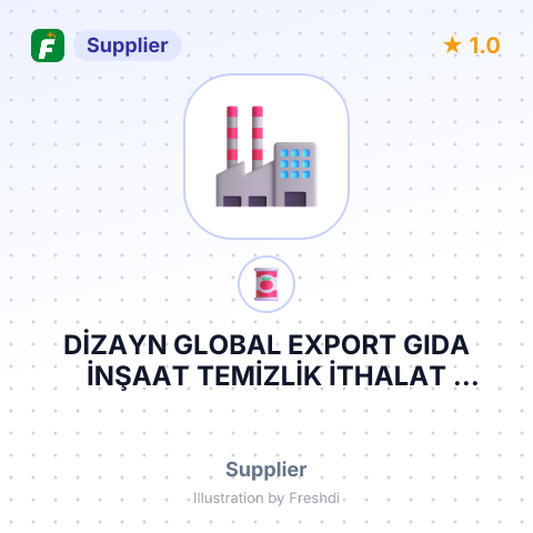 DİZAYN GLOBAL EXPORT GIDA İNŞAAT TEMİZLİK İTHALAT İHRACAT SANAYİ VE TİCARET LİMİTED ŞİRKETİ – summary card, no photo uploaded yet