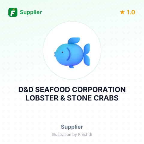D&D SEAFOOD CORPORATION LOBSTER & STONE CRABS – summary card, no photo uploaded yet