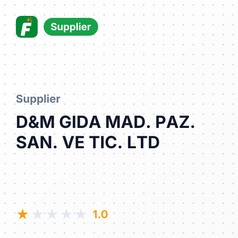 D&M GIDA MAD. PAZ. SAN. VE TIC. LTD – summary card, no photo uploaded yet