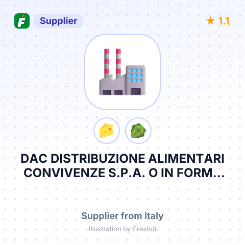 DAC DISTRIBUZIONE ALIMENTARI CONVIVENZE S.P.A. O IN FORMA ABBREVIATA DAC S.P.A. – summary card, no photo uploaded yet