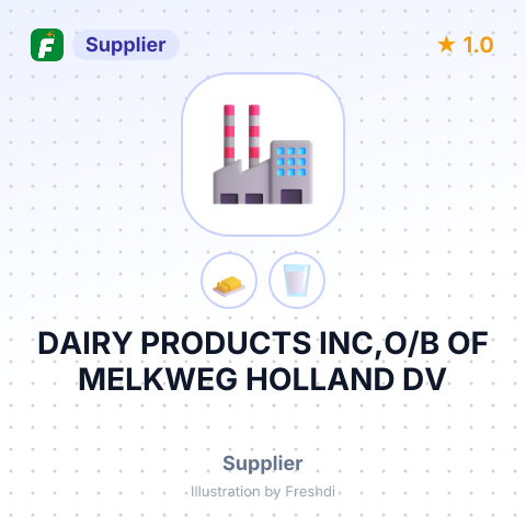 DAIRY PRODUCTS INC,O/B OF MELKWEG HOLLAND DV – summary card, no photo uploaded yet