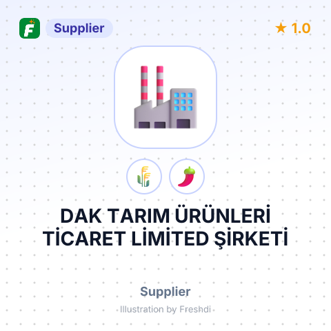 DAK TARIM ÜRÜNLERİ TİCARET LİMİTED ŞİRKETİ – summary card, no photo uploaded yet