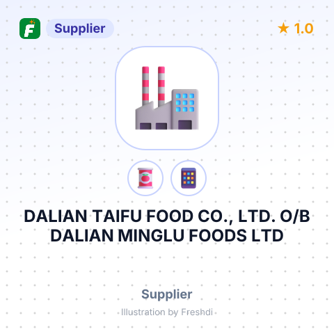 DALIAN TAIFU FOOD CO., LTD. O/B DALIAN MINGLU FOODS LTD – summary card, no photo uploaded yet