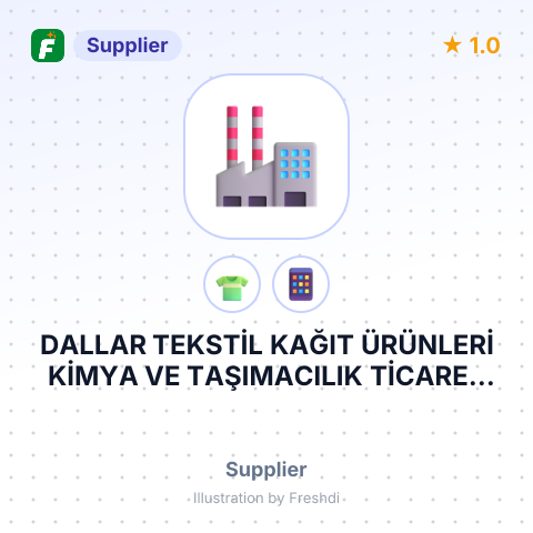 DALLAR TEKSTİL KAĞIT ÜRÜNLERİ KİMYA VE TAŞIMACILIK TİCARET LİMİTED ŞİRKETİ – summary card, no photo uploaded yet