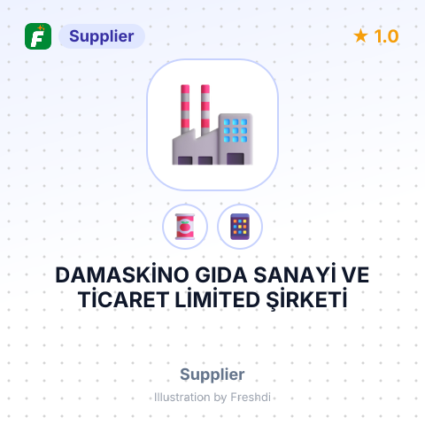 DAMASKİNO GIDA SANAYİ VE TİCARET LİMİTED ŞİRKETİ – summary card, no photo uploaded yet