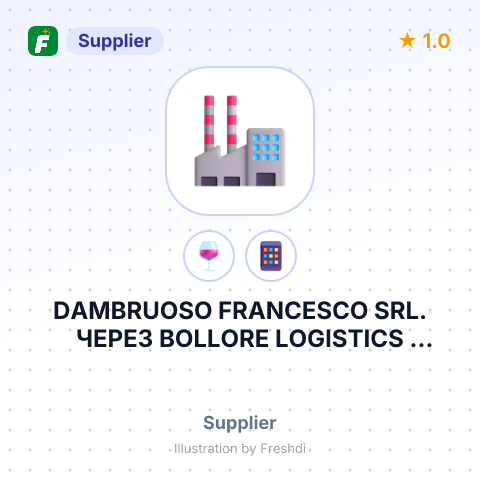 DAMBRUOSO FRANCESCO SRL. ЧЕРЕЗ BOLLORE LOGISTICS RUNGIS – summary card, no photo uploaded yet
