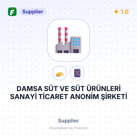 DAMSA SÜT VE SÜT ÜRÜNLERİ SANAYİ TİCARET ANONİM ŞİRKETİ – summary card, no photo uploaded yet