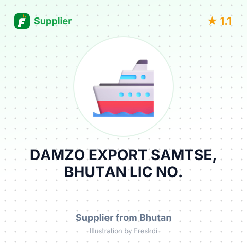 DAMZO EXPORT SAMTSE, BHUTAN LIC NO. – summary card, no photo uploaded yet