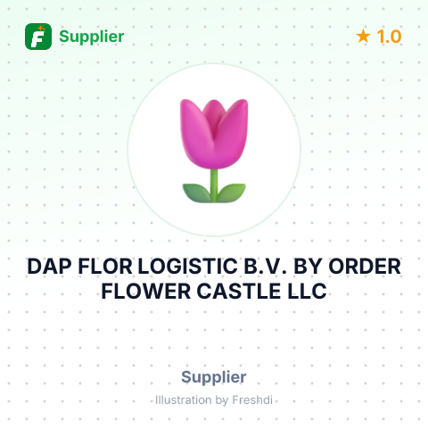 DAP FLOR LOGISTIC B.V. BY ORDER FLOWER CASTLE LLC – summary card, no photo uploaded yet