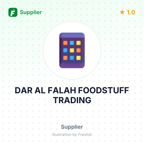 DAR AL FALAH FOODSTUFF TRADING – summary card, no photo uploaded yet