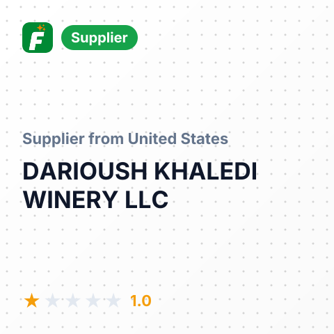 DARIOUSH KHALEDI WINERY LLC – summary card, no photo uploaded yet