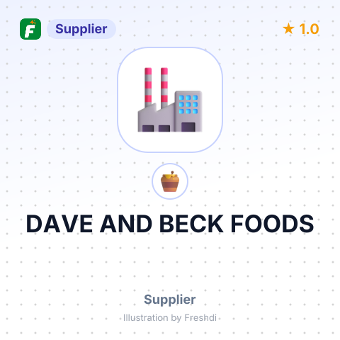 DAVE AND BECK FOODS – summary card, no photo uploaded yet