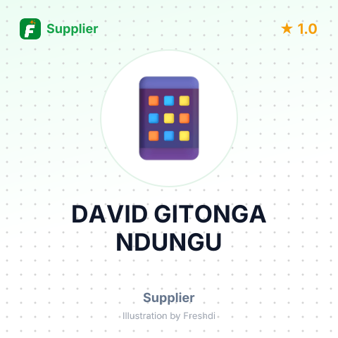 DAVID GITONGA NDUNGU – summary card, no photo uploaded yet