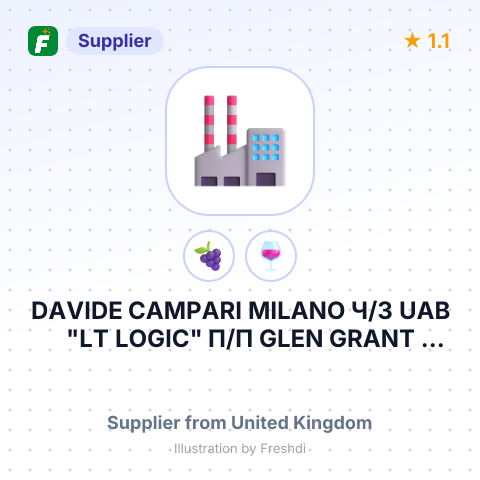 DAVIDE CAMPARI MILANO Ч/З UAB "LT LOGIC" П/П GLEN GRANT LIMITED T/A CAMPARI UK – summary card, no photo uploaded yet