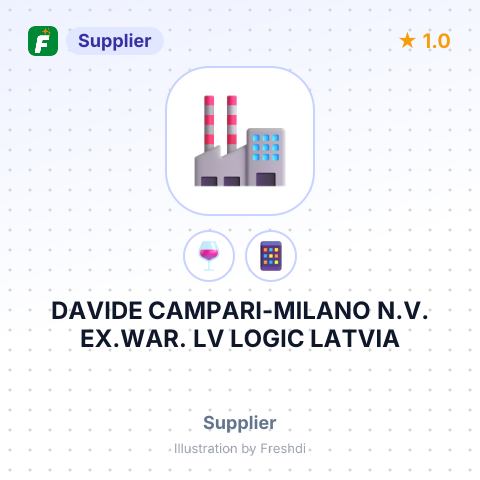 DAVIDE CAMPARI-MILANO N.V. EX.WAR. LV LOGIC LATVIA – summary card, no photo uploaded yet
