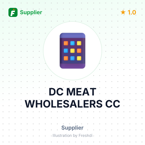 DC MEAT WHOLESALERS CC – summary card, no photo uploaded yet
