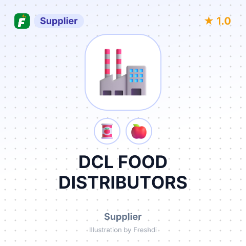 DCL FOOD DISTRIBUTORS – summary card, no photo uploaded yet