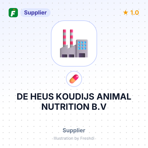 DE HEUS KOUDIJS ANIMAL NUTRITION B.V – summary card, no photo uploaded yet