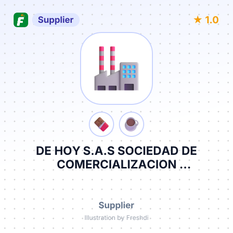 DE HOY S.A.S SOCIEDAD DE COMERCIALIZACION INTERNACIONAL – summary card, no photo uploaded yet