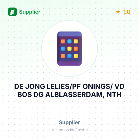 DE JONG LELIES/PF ONINGS/ VD BOS DG ALBLASSERDAM, NTH – summary card, no photo uploaded yet