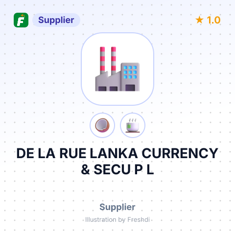 DE LA RUE LANKA CURRENCY & SECU P L – summary card, no photo uploaded yet