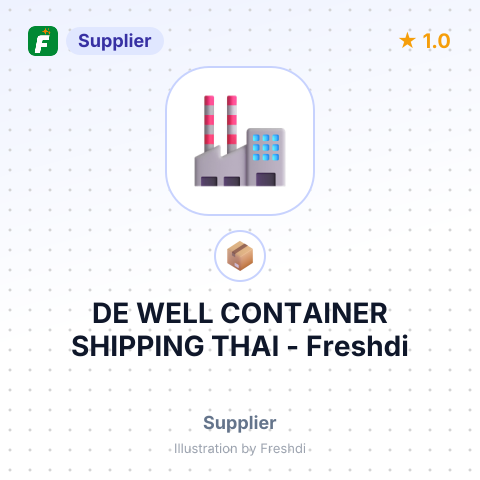 DE WELL CONTAINER SHIPPING THAI – summary card, no photo uploaded yet
