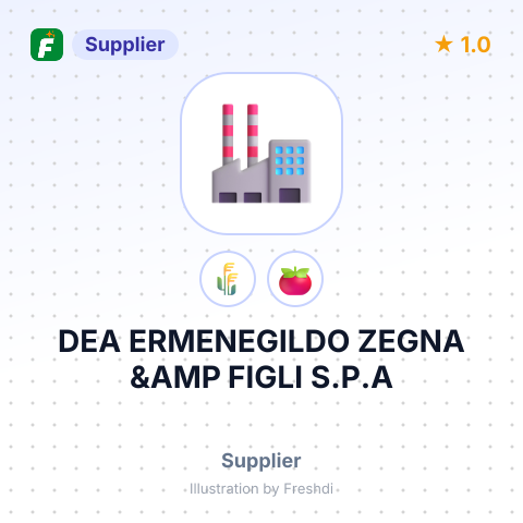 DEA ERMENEGILDO ZEGNA &AMP FIGLI S.P.A – summary card, no photo uploaded yet