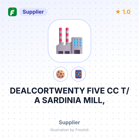 DEALCORTWENTY FIVE CC T/A SARDINIA MILL, – summary card, no photo uploaded yet