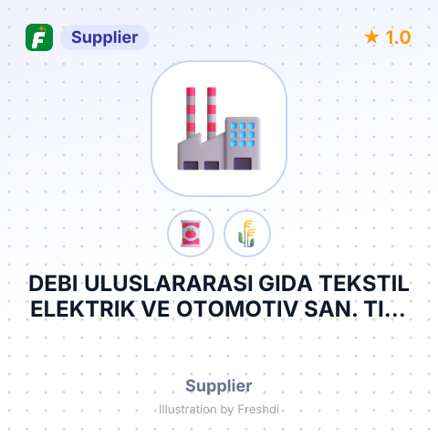 DEBI ULUSLARARASI GIDA TEKSTIL ELEKTRIK VE OTOMOTIV SAN. TIC. LTD – summary card, no photo uploaded yet