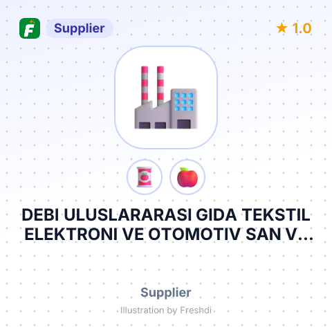DEBI ULUSLARARASI GIDA TEKSTIL ELEKTRONI VE OTOMOTIV SAN VE TIC LTD – summary card, no photo uploaded yet