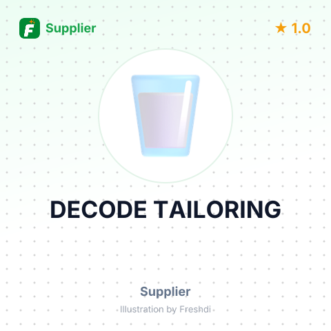 DECODE TAILORING – summary card, no photo uploaded yet