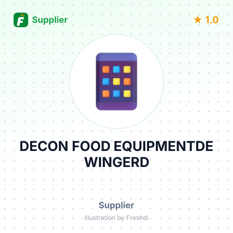 DECON FOOD EQUIPMENTDE WINGERD – summary card, no photo uploaded yet