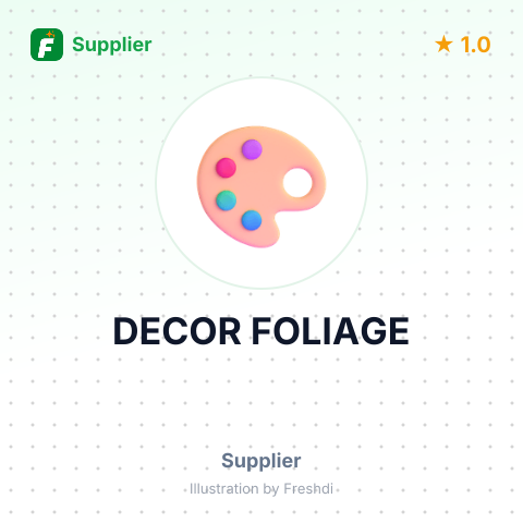 DECOR FOLIAGE – summary card, no photo uploaded yet