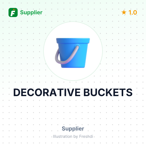DECORATIVE BUCKETS – summary card, no photo uploaded yet
