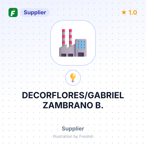 DECORFLORES/GABRIEL ZAMBRANO B. – summary card, no photo uploaded yet