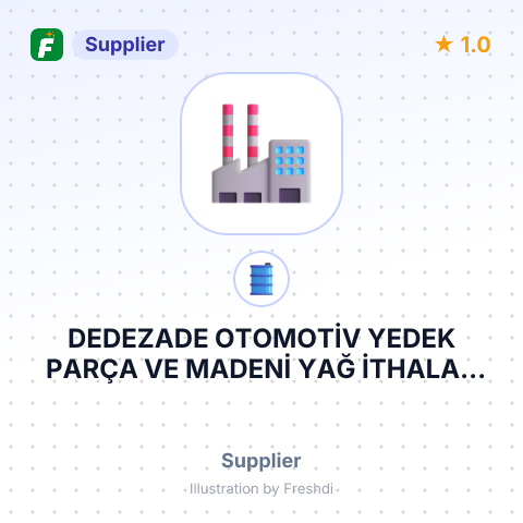 DEDEZADE OTOMOTİV YEDEK PARÇA VE MADENİ YAĞ İTHALAT İHRACAT SANAYİ TİCARET LİMİTED ŞİRKETİ – summary card, no photo uploaded yet