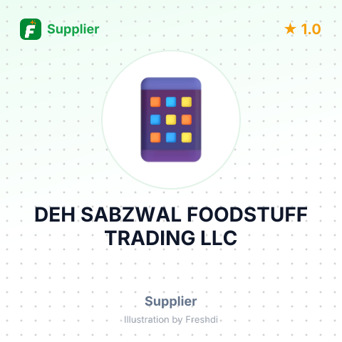 DEH SABZWAL FOODSTUFF TRADING LLC – summary card, no photo uploaded yet