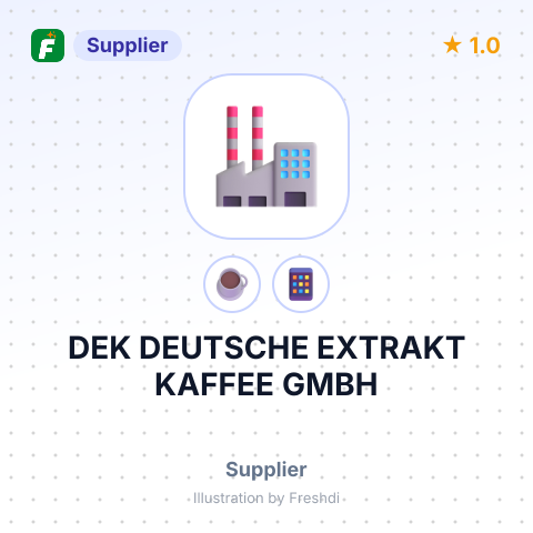 DEK DEUTSCHE EXTRAKT KAFFEE GMBH – summary card, no photo uploaded yet