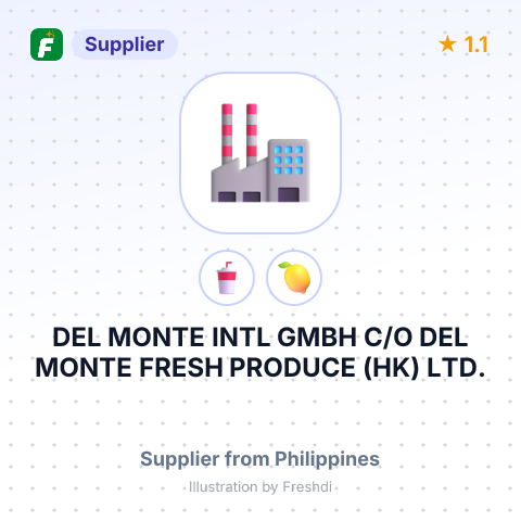 DEL MONTE INTL GMBH C/O DEL MONTE FRESH PRODUCE (HK) LTD. – summary card, no photo uploaded yet