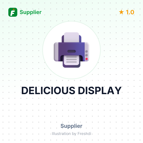 DELICIOUS DISPLAY – summary card, no photo uploaded yet