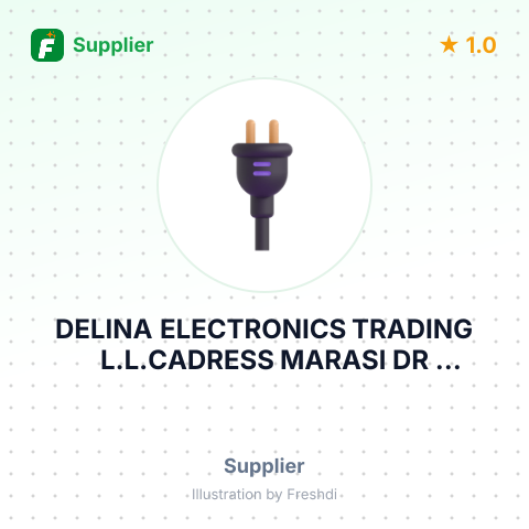 DELINA ELECTRONICS TRADING L.L.CADRESS MARASI DR BUSSINESS BAY PRIME TOWER27TH FLOOR OFFICE NO – summary card, no photo uploaded yet